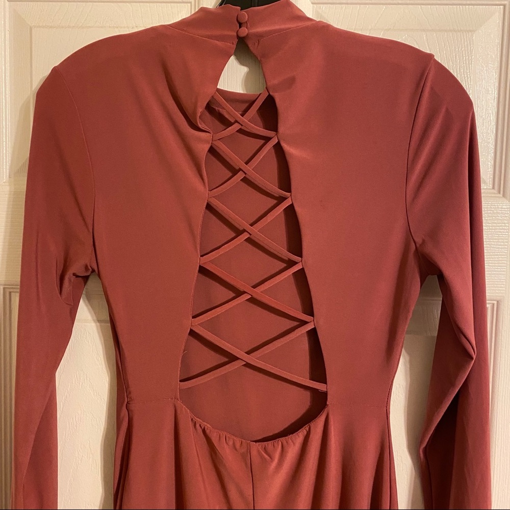 Fashion Nova L GREAT cloth Dusty Rose Pink Dress